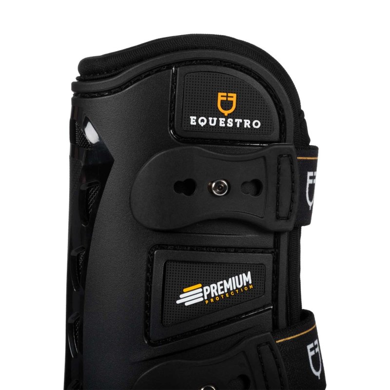 Equestro Paratendini in poliuretano e neoprene - Nero