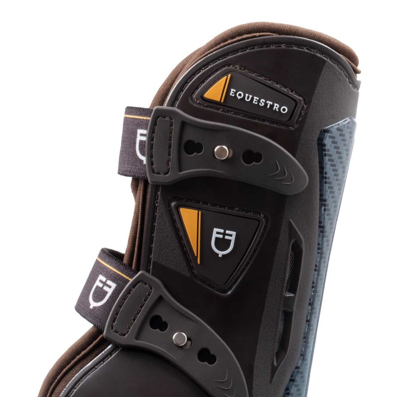 Equestro Paratendini neoprene a sgancio rapido - Marrone