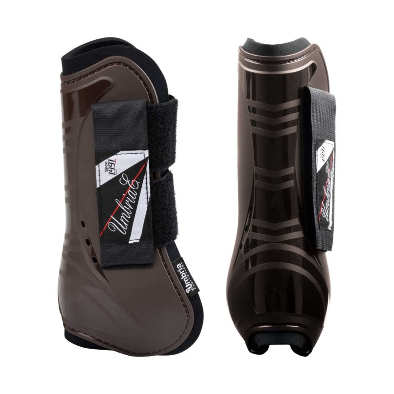 Umbria Equitazione Paratendini neoprene rinforzo plastica - Marrone