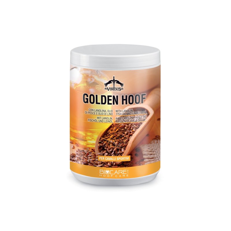 Veredus Golden Hoof unguento con lanolina e oli per zoccoli