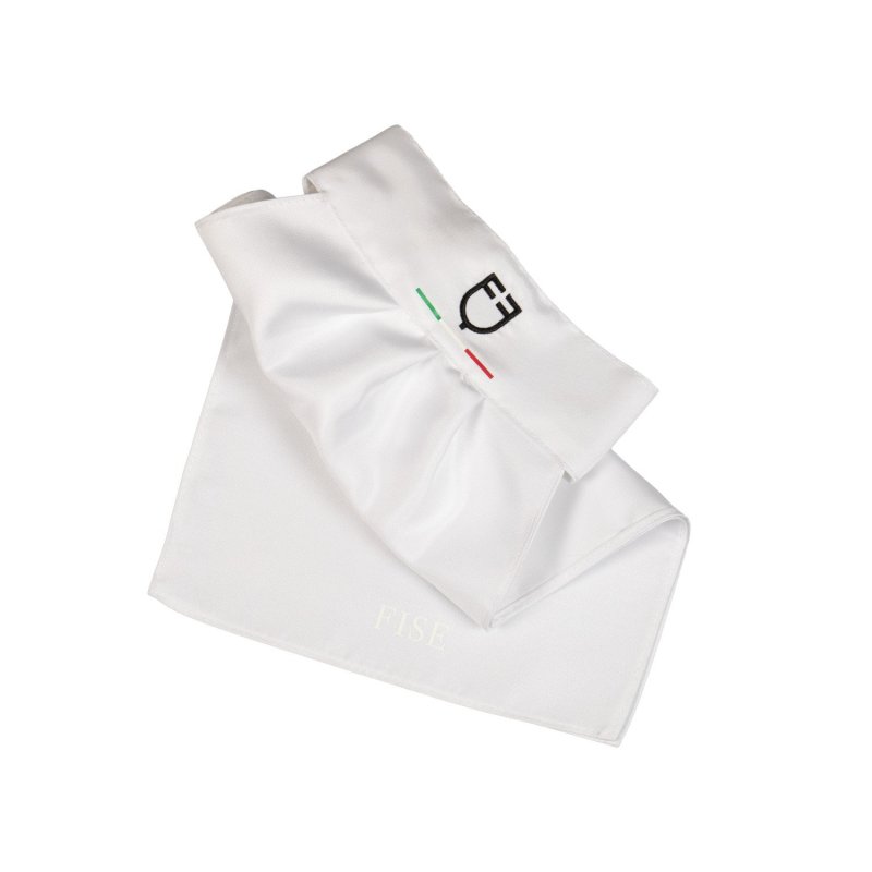 Equestro Plastron da concorso X FISE Bianco