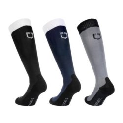 Equestro Box 3 pezzi calza tecnica unisex Basic - Blu navy