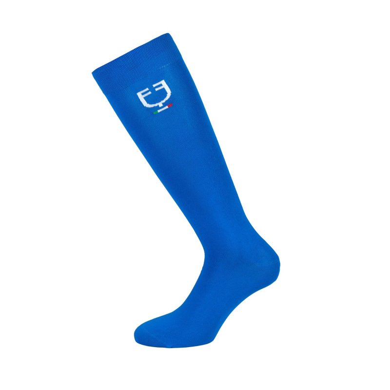 Equestro Calza tecnica elasticizzata con bandiera italiana - AZZURRO SAVOIA (19-4150)