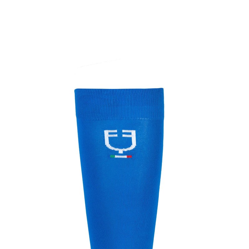 Equestro Calza tecnica elasticizzata con bandiera italiana - AZZURRO SAVOIA (19-4150)