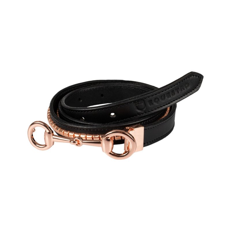 Equestro Cintura donna con clincher e fibbia filetto - Nero