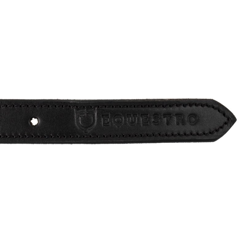 Equestro Cintura donna con clincher e fibbia filetto - Nero