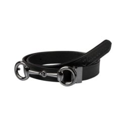 Equestro Cintura donna con fibbia filetto - Nero