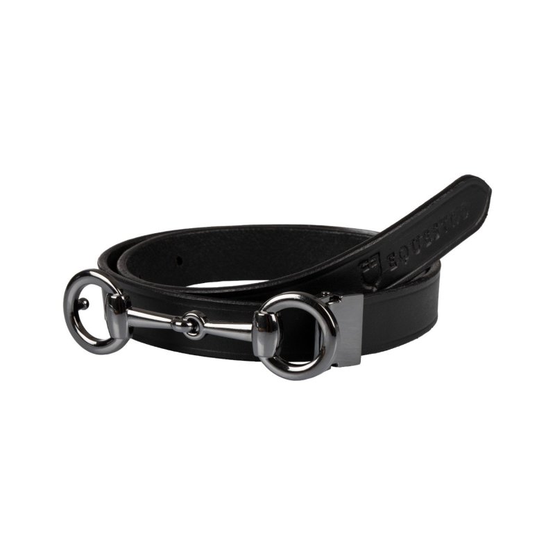 Equestro Cintura donna con fibbia filetto - Nero