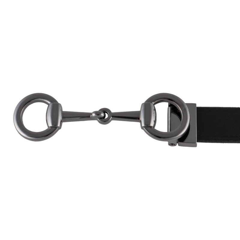 Equestro Cintura donna con fibbia filetto - Nero