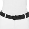 Equestro Cintura elastica con fibbia nera e logo - Nero