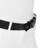 Equestro Cintura elastica con fibbia nera e logo - Nero