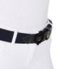 Equestro Cintura elastica con fibbia nera e logo - Blu navy