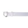 Equestro Cintura in cuoio con elastico e logo a fibbia - Bianco
