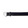 Equestro Cintura in cuoio con elastico e logo a fibbia - Nero
