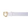 Equestro Cintura in cuoio con elastico e logo a fibbia - Bianco