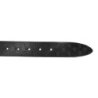 Equestro Cintura in cuoio logato total black a fibbia - Nero