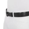 Equestro Cintura in cuoio logato total black a fibbia - Nero