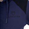 Equestro Felpa donna cropped con cappuccio - Blu navy
