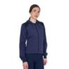 Equestro Felpa donna cropped con cappuccio - Blu navy