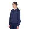 Equestro Felpa donna cropped con cappuccio - Blu navy