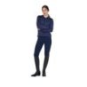 Equestro Felpa donna cropped con cappuccio - Blu navy