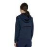 Equestro Felpa donna cut out con cappuccio - Blu navy