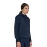 Equestro Felpa donna cut out con cappuccio - Blu navy