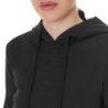 Equestro Felpa donna cut out con cappuccio - Nero