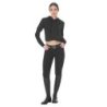 Equestro Felpa donna cut out con cappuccio - Nero