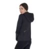 Equestro Felpa tecnica da donna in jersey con zip - Nero