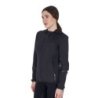 Equestro Felpa tecnica da donna in jersey con zip - Nero