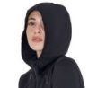 Equestro Felpa tecnica da donna in jersey con zip - Nero