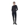 Equestro Felpa tecnica da donna in jersey con zip - Nero