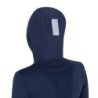 Equestro Felpa tecnica donna con cappuccio e inserti micro mesh - Blu navy