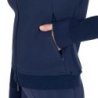 Equestro Felpa tecnica donna con cappuccio e inserti micro mesh - Blu navy