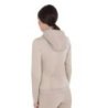 Equestro Felpa tecnica donna con cappuccio e inserti micro mesh - OXFORD TAN (15-1306)