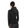 Equestro Felpa tecnica donna con cappuccio e inserti micro mesh - Nero