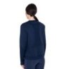 Equestro Felpa tecnica donna girocollo con inserti micro mesh - Blu navy