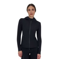 Equestro Felpa tecnica donna Ridertechnology 2.0 cappuccio - Nero