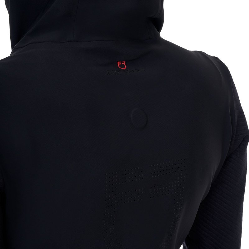 Equestro Felpa tecnica donna Ridertechnology 2.0 cappuccio - Nero