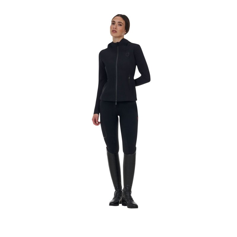 Equestro Felpa tecnica donna Ridertechnology 2.0 cappuccio - Nero