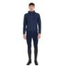 Equestro Felpa tecnica uomo con cappuccio e inserti micro mesh - Blu navy