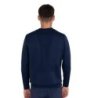Equestro Felpa tecnica uomo girocollo con inserti micro mesh - Blu navy