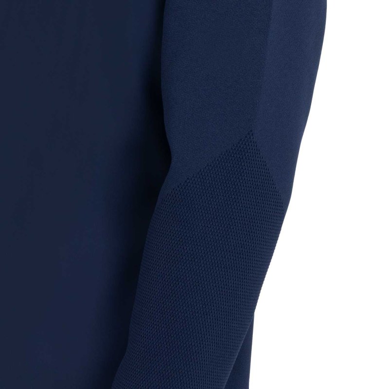 Equestro Felpa tecnica uomo girocollo con inserti micro mesh - Blu navy