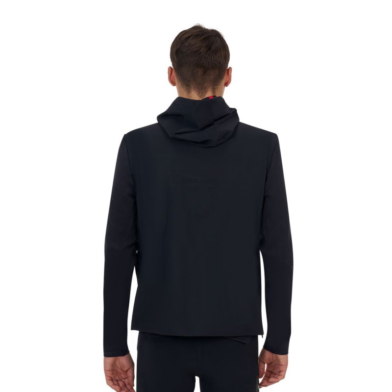 Equestro Felpa tecnica uomo Ridertechnology 2.0 cappuccio - Nero