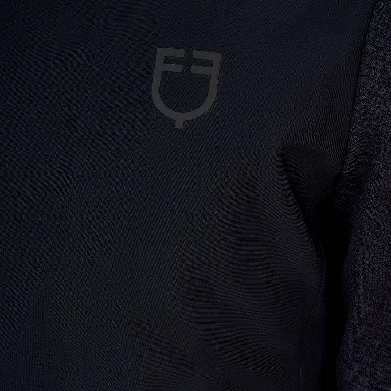Equestro Felpa tecnica uomo Ridertechnology 2.0 cappuccio - Nero