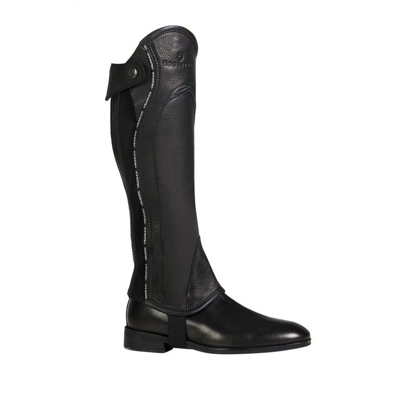 Equestro Ghette bambini con elastico morbido cuoio - Nero