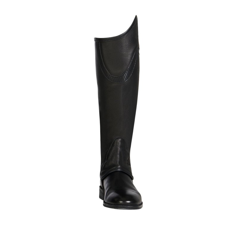 Equestro Ghette bambini con elastico morbido cuoio - Nero