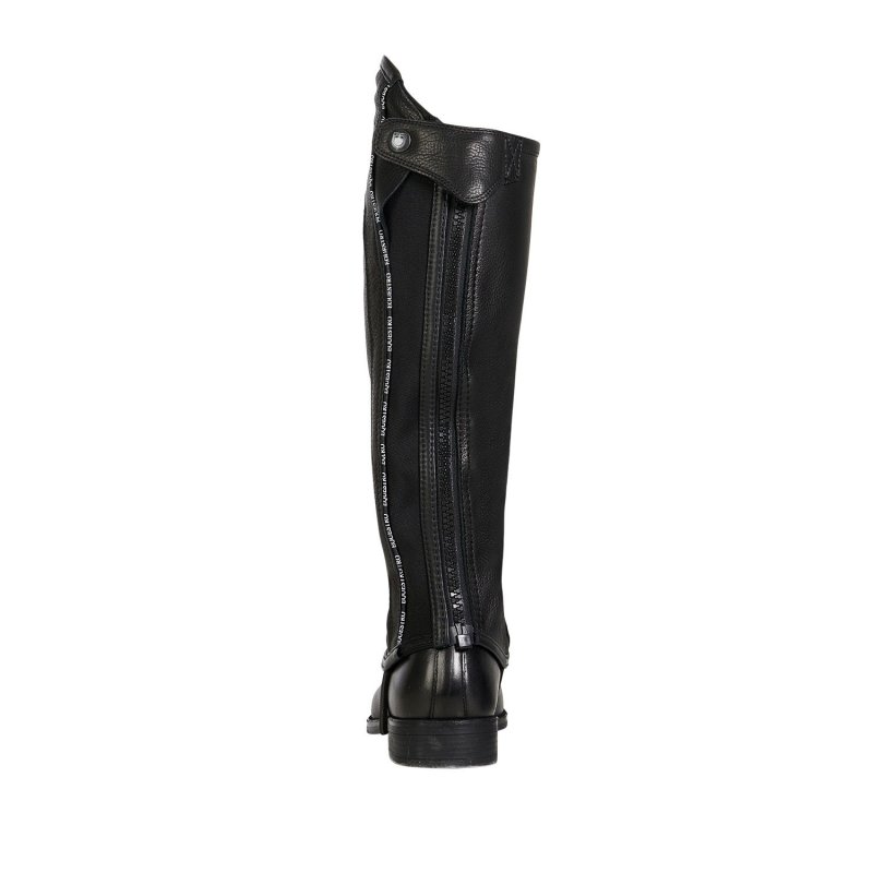 Equestro Ghette bambini con elastico morbido cuoio - Nero