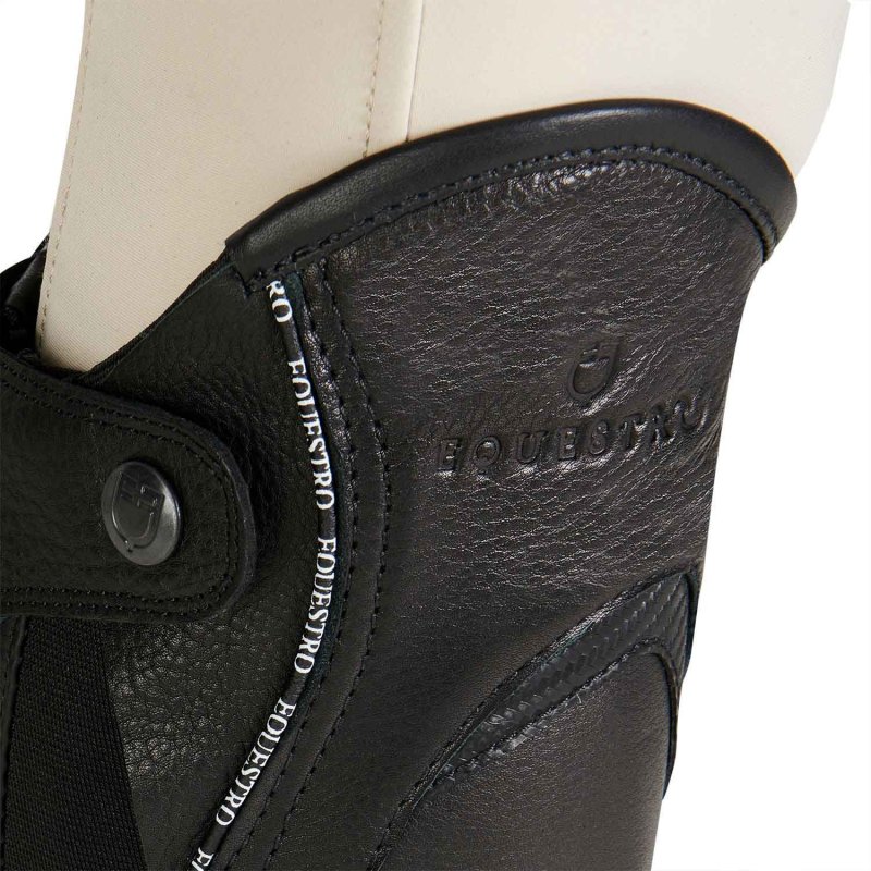 Equestro Ghette bambini con elastico morbido cuoio - Nero
